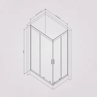 Душевой уголок AM.PM Gem W90G-403-100280-MT без поддона профиль хром 100х80 см